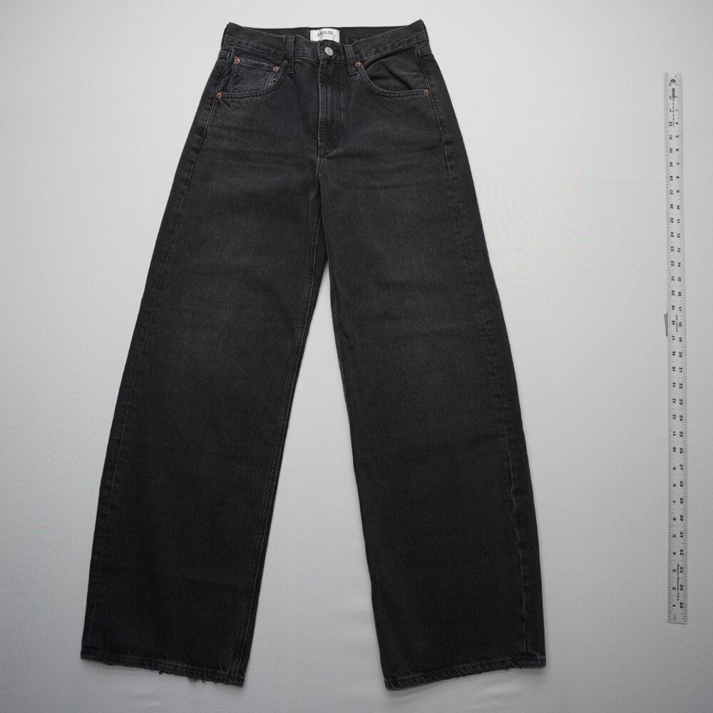 AGOLDE Low Curve Jeans in Black Tar Size 25 - Picture 3 of 12